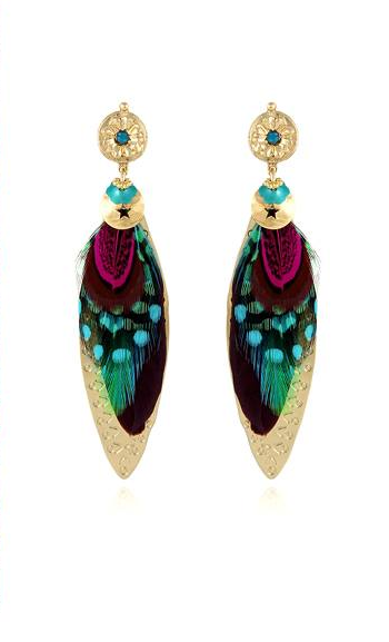 Gas bijoux 2025 feather earrings